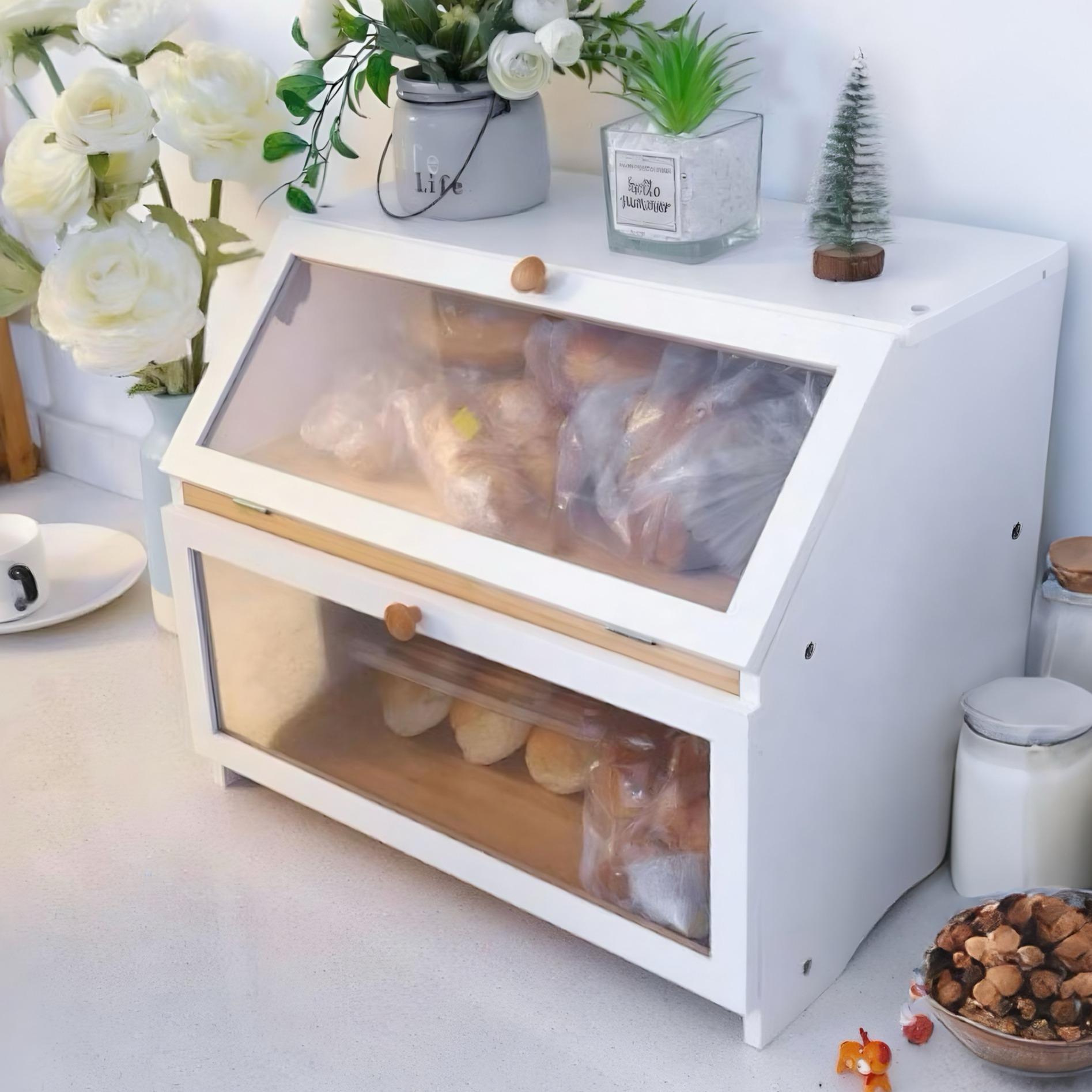 Kitchen Appliances Organizer - HOMEKOKO Çift Katmanlı Mutfak Tezgahı Ekmek
