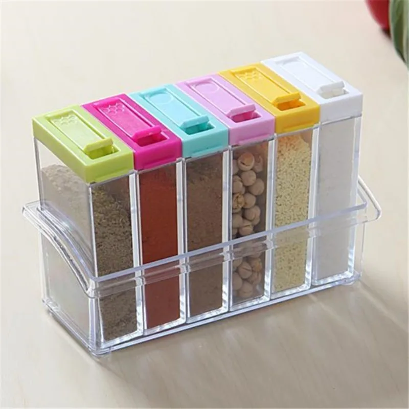 Kitchen Appliances Organizer - Şeffaf Baharat Altı Izgara Baharat Kutusu