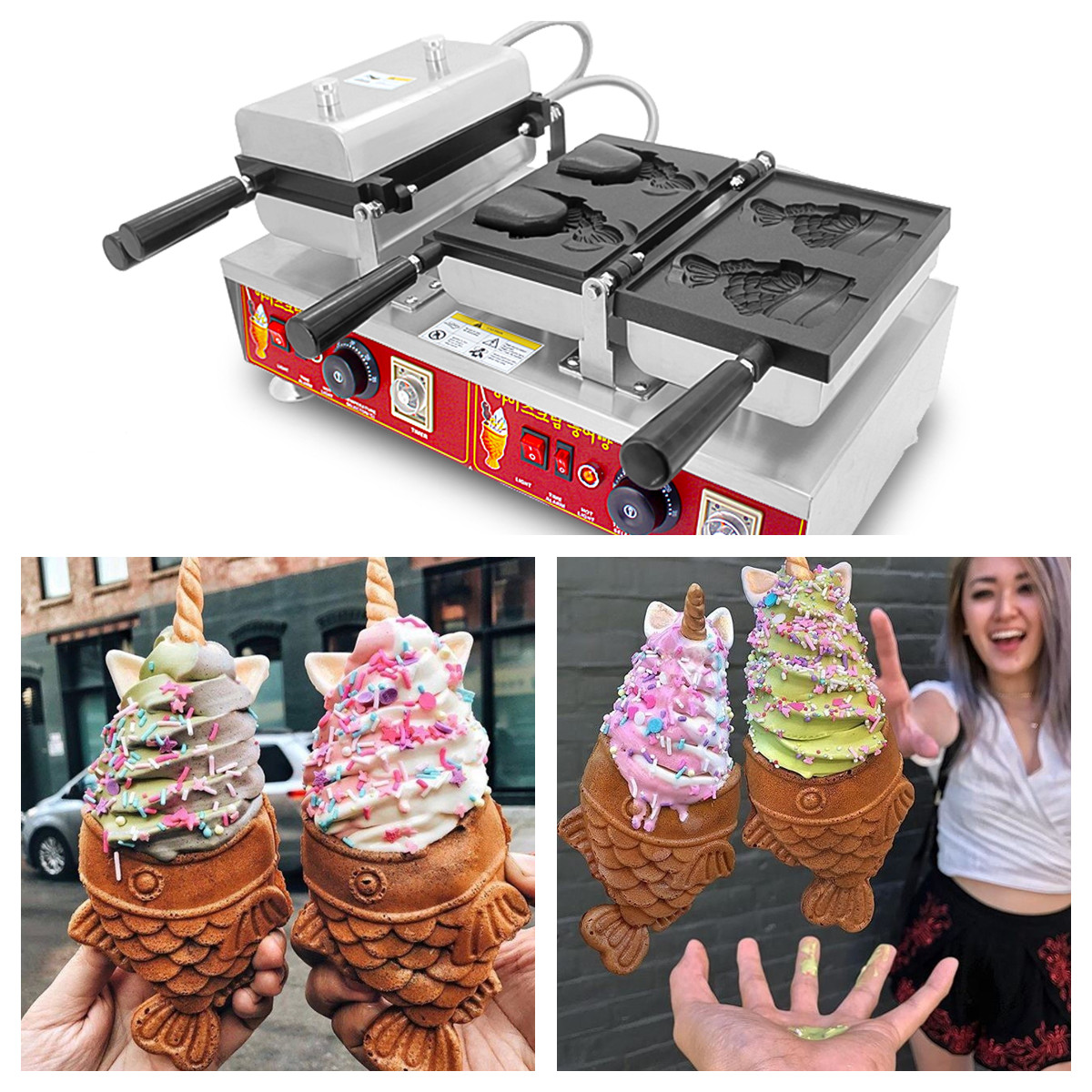 Kitchen Appliances In Japanese - 4 adet japon dondurma Taiyaki balık