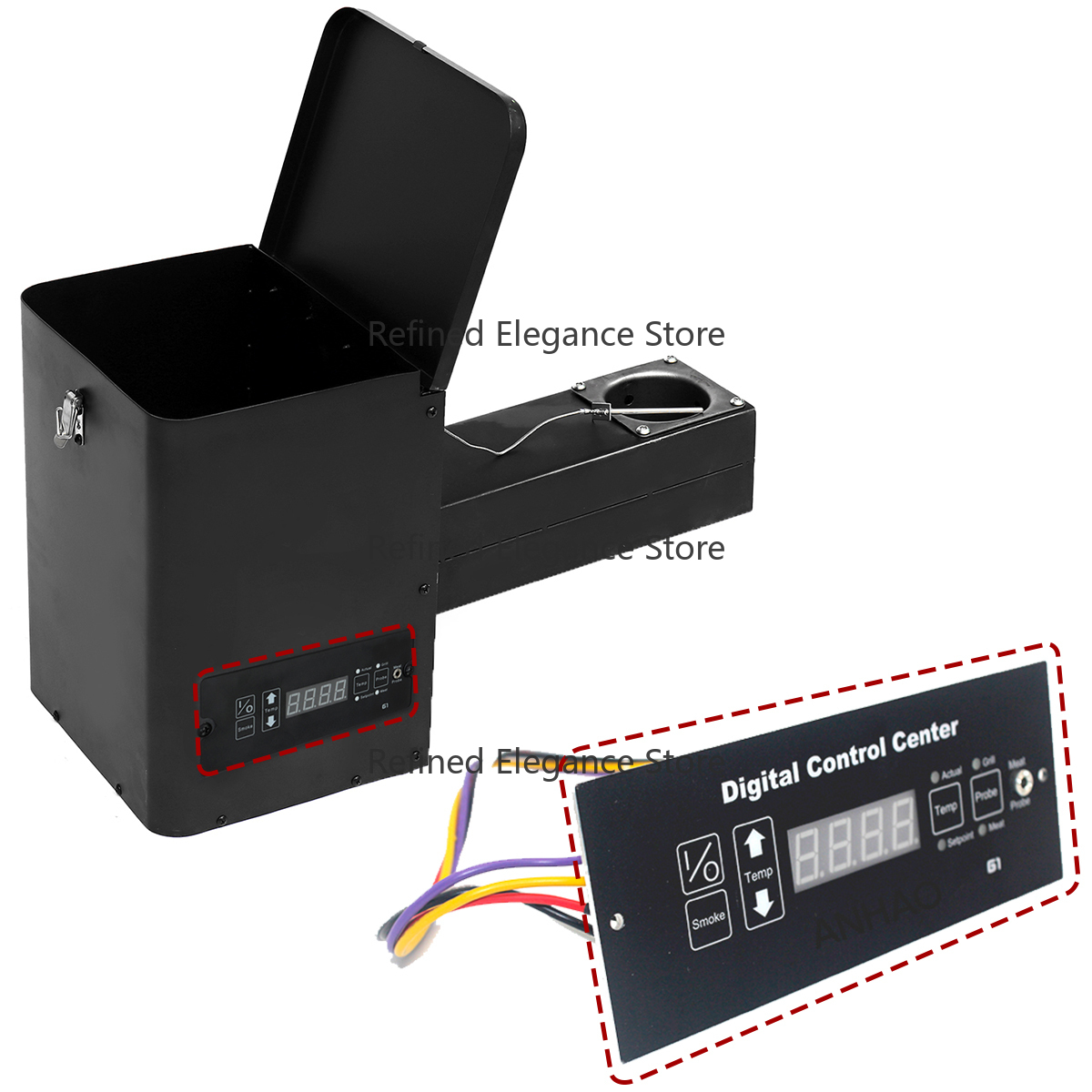 Electric Smoker Bbq - Pelet Barbekü Füme Ocak Haznesi Montaj