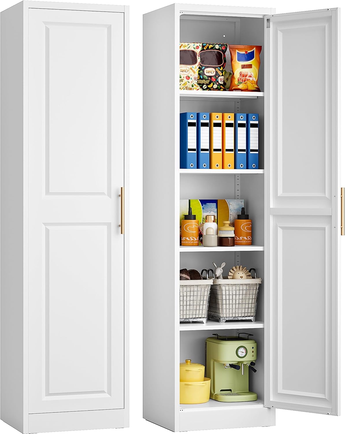 Kitchen Appliances Organizer - Uzun Dar Depolama Dolabı Tek Kapılı