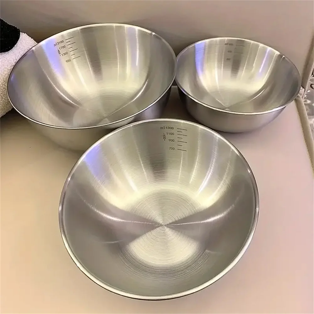 Kitchen Appliances Organizer - 1-3 Paslanmaz Çelik Kase Seti, Ölçekli,