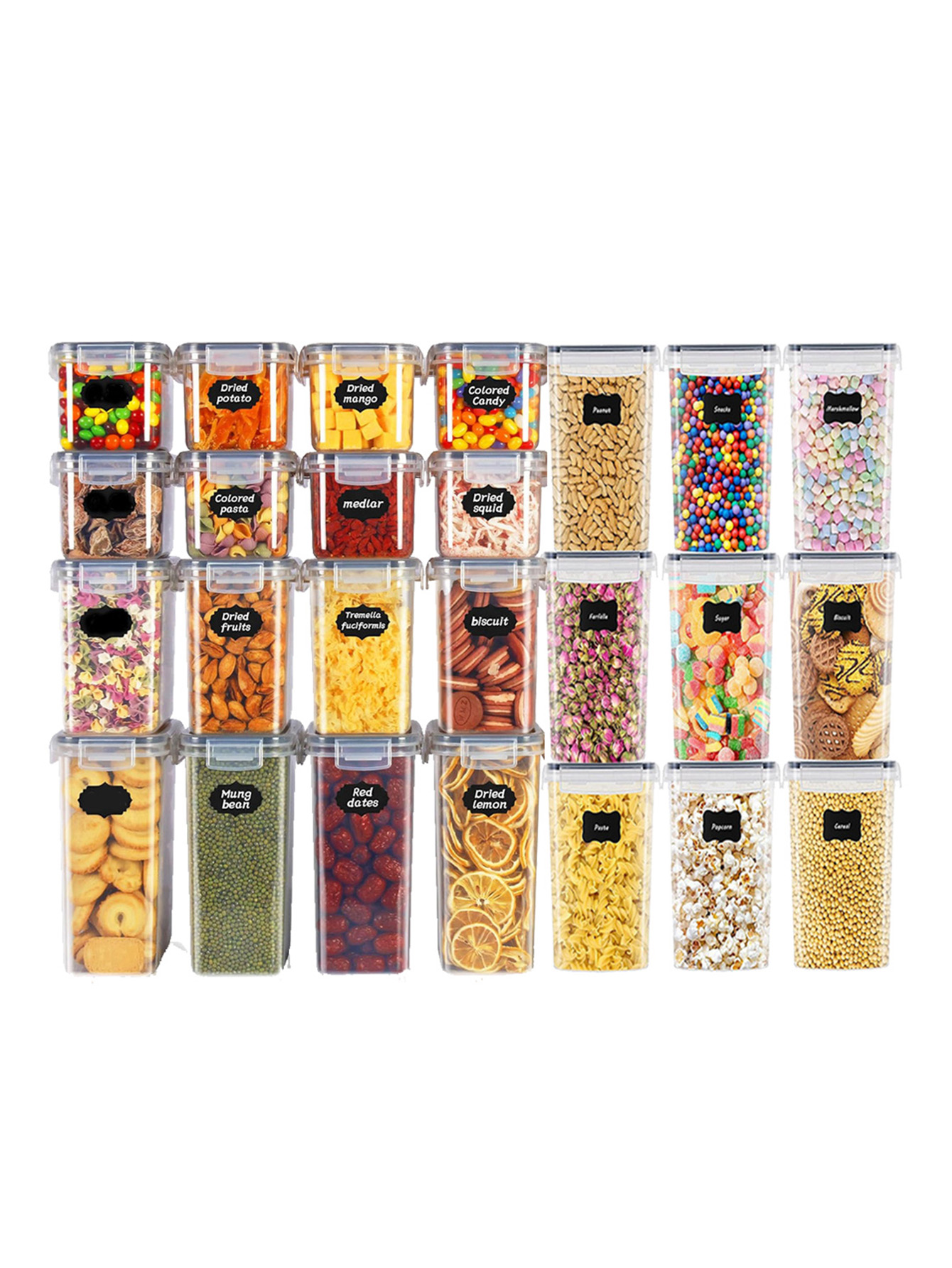 Kitchen Appliances Organizer - 48 adet, Kapaklı Mühürlü Gıda Saklama