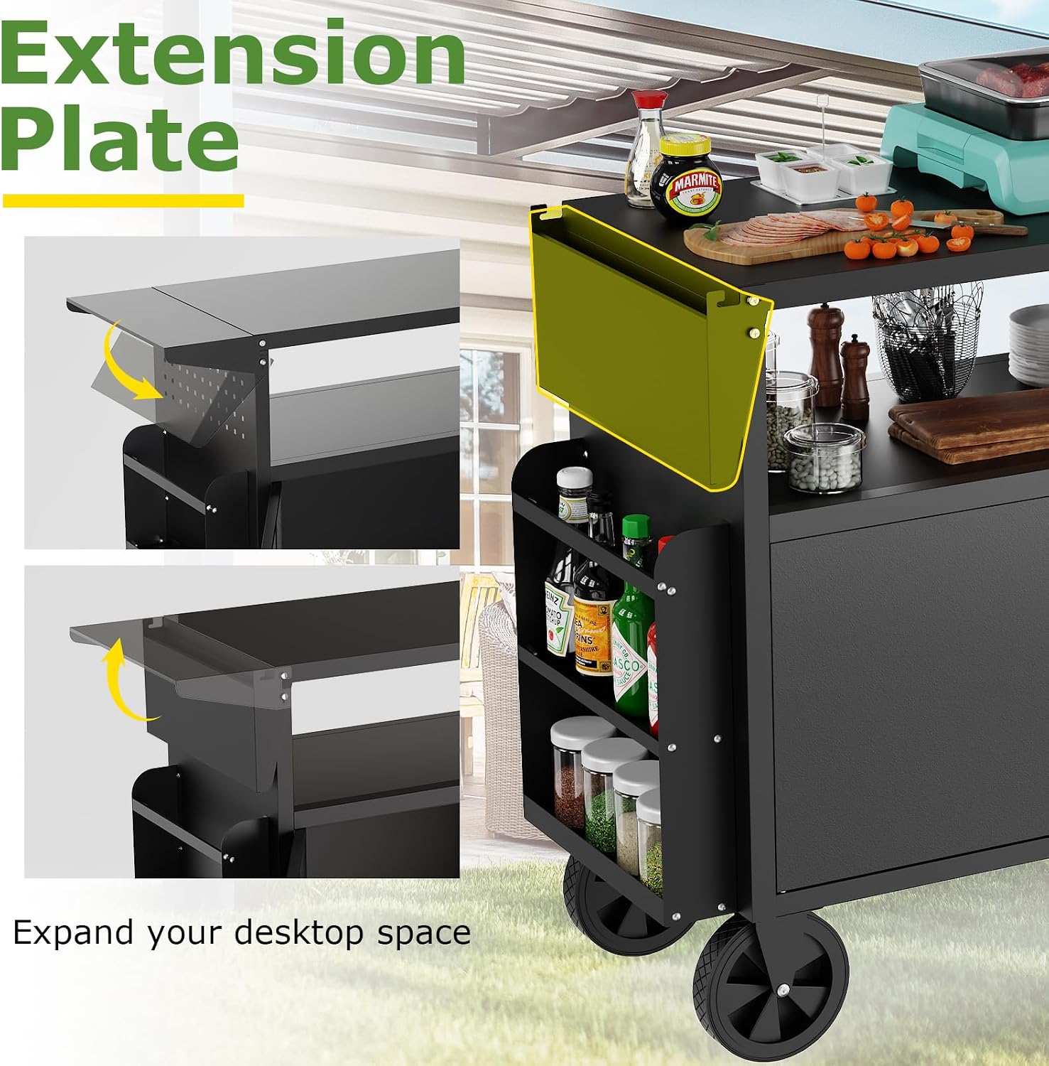 Açık Hava Izgara Arabası Masas - Kitchen Appliances Organizer incelemesi ve fiyatı