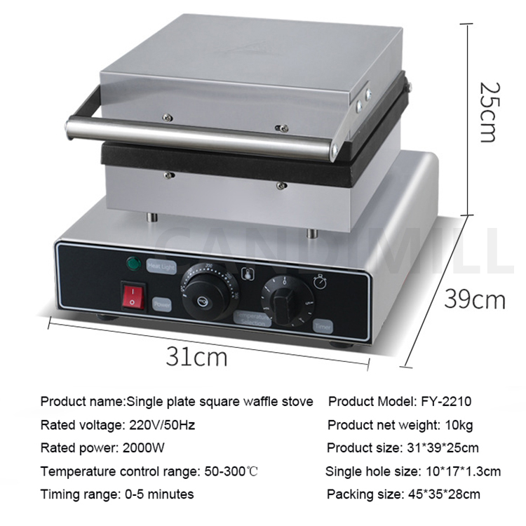 Yapışmaz Waffle Makinesi Kare  - Waffle Iron Belgian incelemesi ve fiyatı