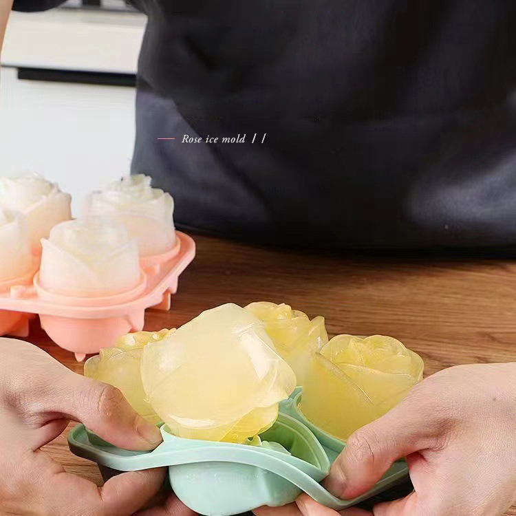 3D Gül Buz Kalıpları 4 Delik B - Kitchen Appliances Garage incelemesi ve fiyatı